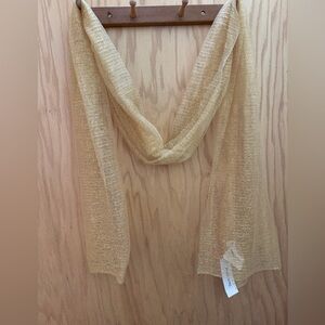 Maria Pinto Elegant Gold Scarf NWT
